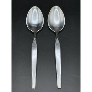 2 HULL Teaspoons Monaco Flatware Stainless 18/8 Japan Vintage 6 1/8”